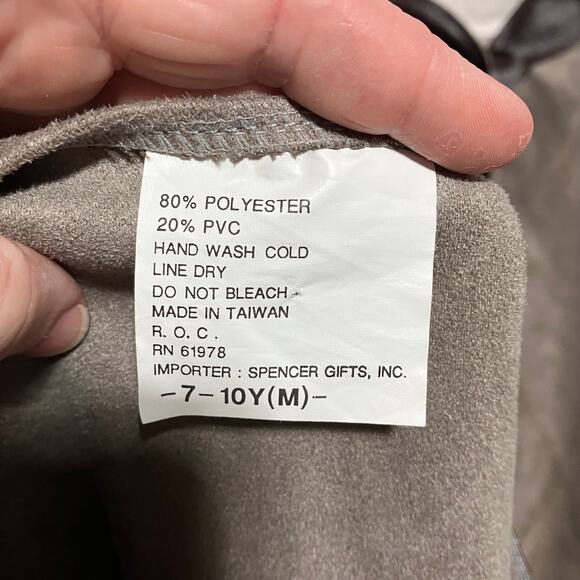 Child’s Gray Cowboy Costume with Vest, Chaps, and Holsters Size Med 7 - 10 Years - Picture 11 of 13